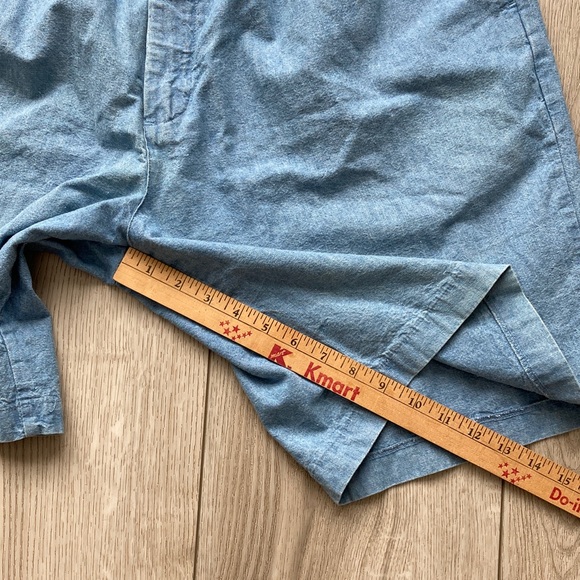 Vintage Abercrombie & Fitch Shorts Country Clothes Blue Chambray Baggy Men’s 36 - Picture 7 of 11